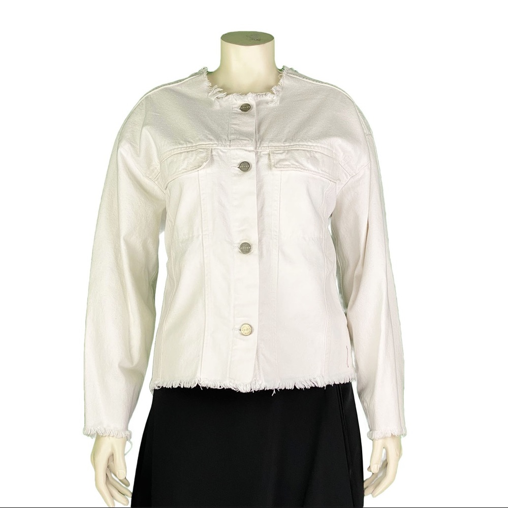 WAVEN Oversized Denim Jacket, White Size M